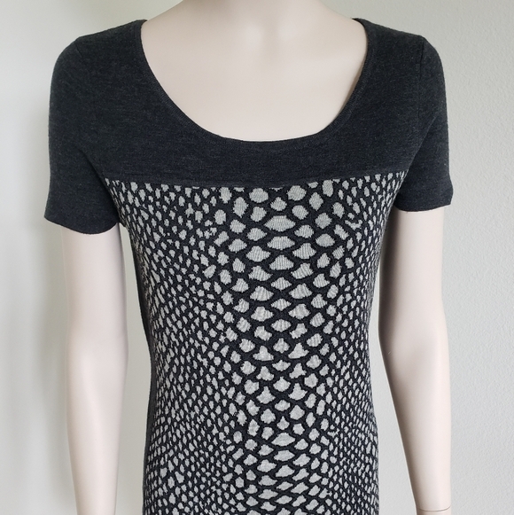 NWT Magaschoni Dress XS Sweater Slip-on Short Wool Crew Neck Short Sleeve Office - Picture 3 of 14